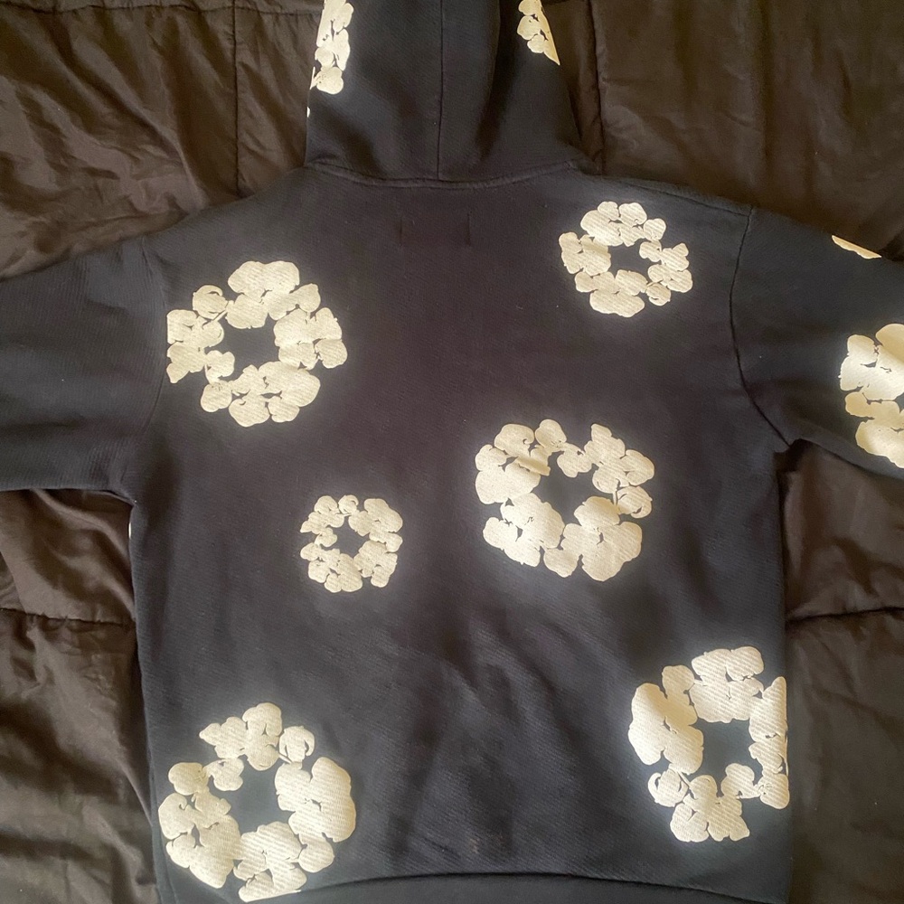 Denim Tears The Cotton Wreath Sweat Shirt Black - Picture 2 of 3